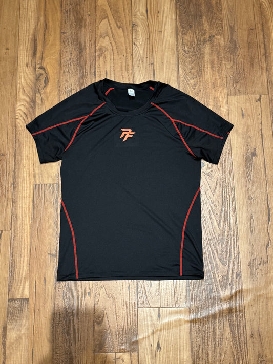 Black and Red "SUPERHERO" Compression Tee