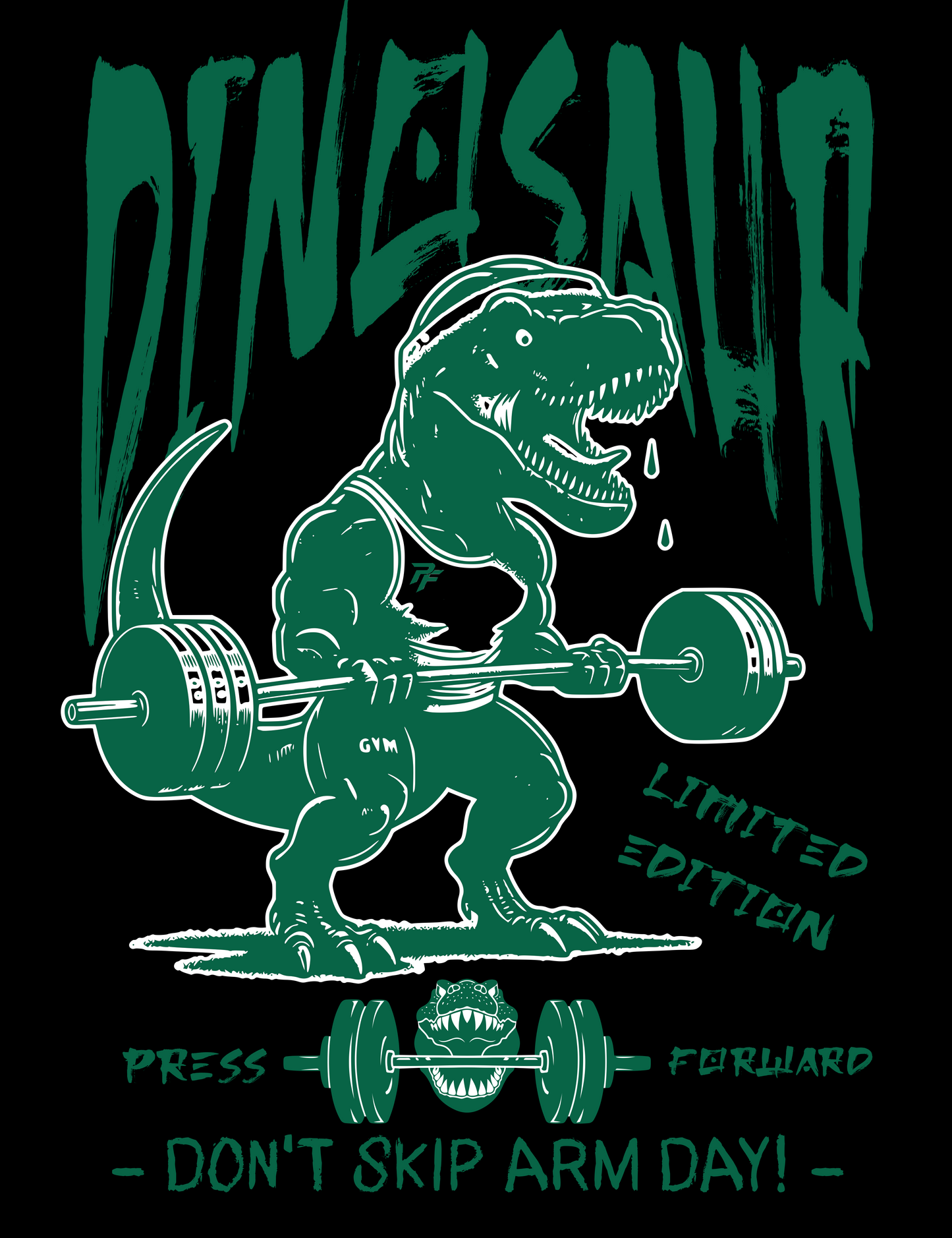 DINOSAURS DON’T SKIP ARM DAY TEE